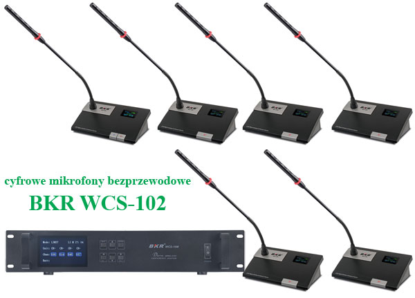 Cyfrowe bezprzewodowe mikrofony konferencyjne BKR WCS-102