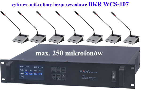Cyfrowe bezprzewodowe mikrofony konferencyjne BKR WCS-107