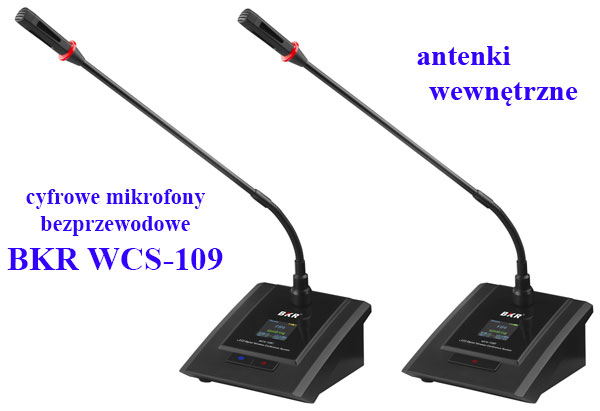 Cyfrowe bezprzewodowe mikrofony konferencyjne BKR WCS-109